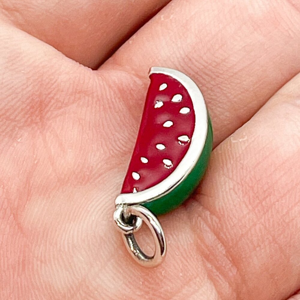 Tiffany & Co. Paloma Picasso Watermelon Charm – .925 Silver, Vintage Enamel - Picture 14 of 14